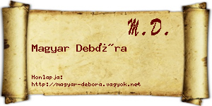 Magyar Debóra névjegykártya